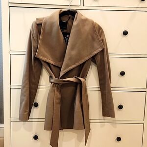 Ted Baker size 1 grey/tan wrap jacket